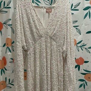 Show Me Your MuMu Ivory Sequin Dress